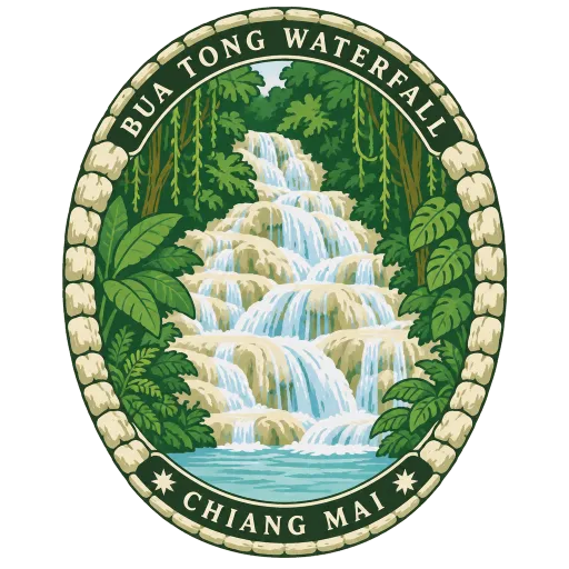 Bua Tong Waterfall travel stamp