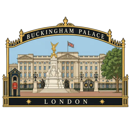 Buckingham Palace travel stamp