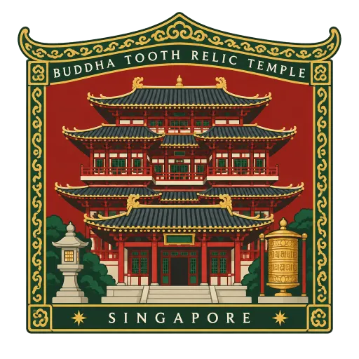 Buddha Tooth Relic Temple and Museum travel stamp