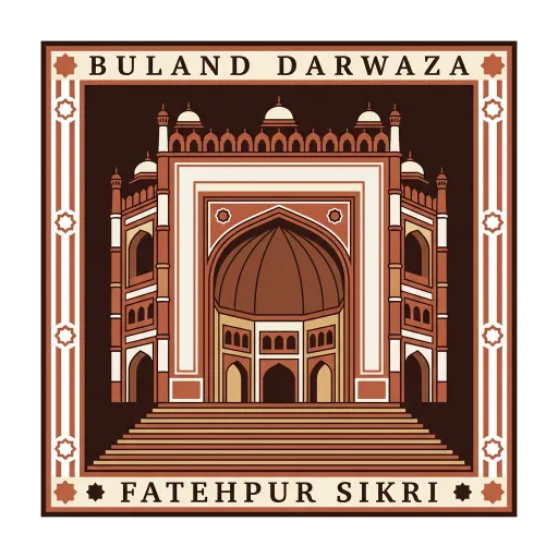 Buland Darwaza travel stamp
