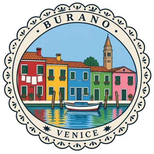 Burano travel stamp