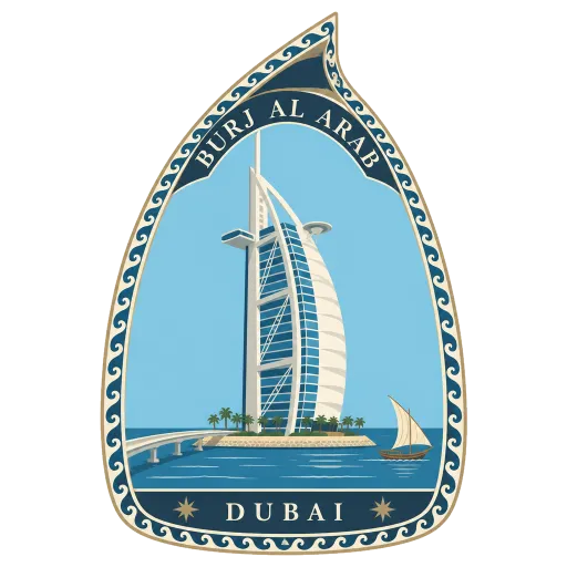 Burj Al Arab travel stamp