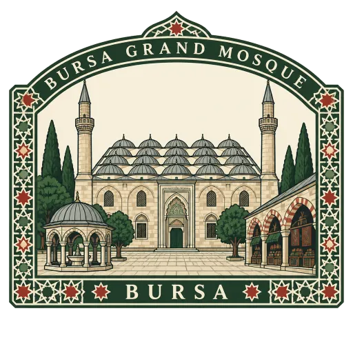 Bursa Grand Mosque travel stamp