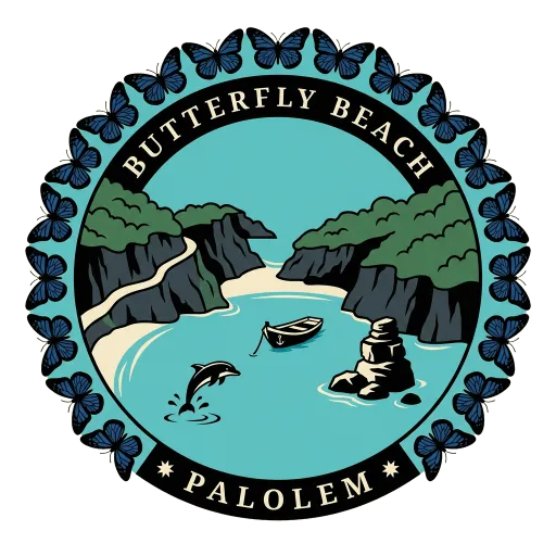 Butterfly Beach travel stamp