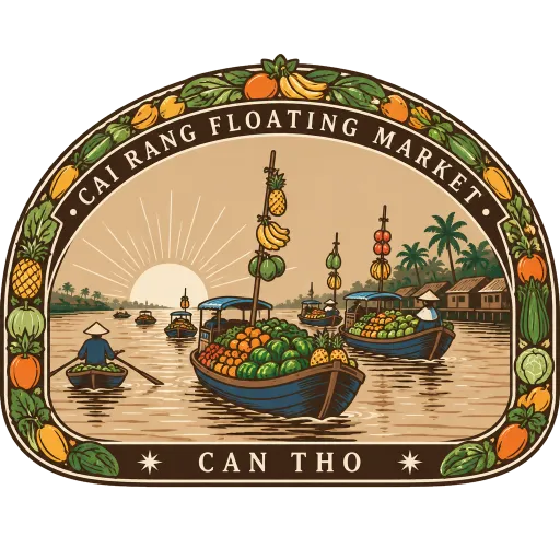 Cai Rang Floating Market travel stamp