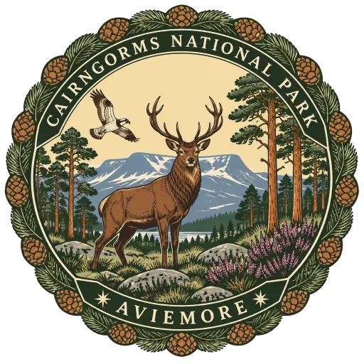 Cairngorms National Park travel stamp