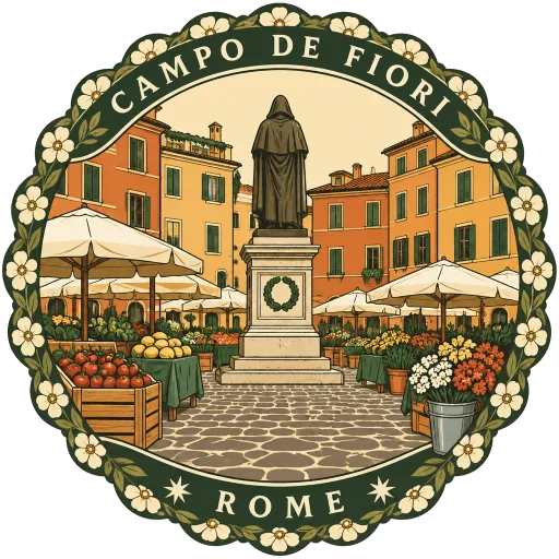 Campo de' Fiori travel stamp