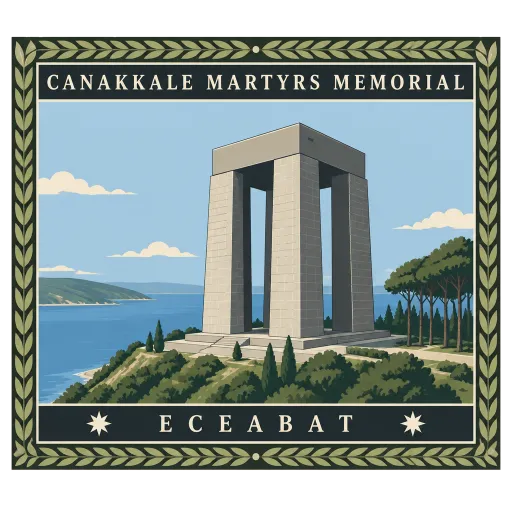 Çanakkale Martyrs' Memorial travel stamp