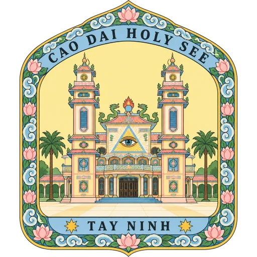 Cao Dai Holy See travel stamp