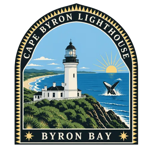Cape Byron Lighthouse travel stamp