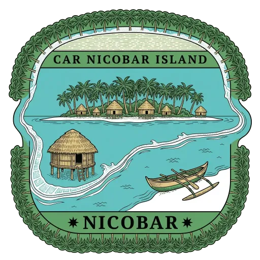 Car Nicobar Island travel stamp