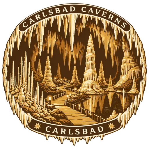 Carlsbad Caverns National Park travel stamp