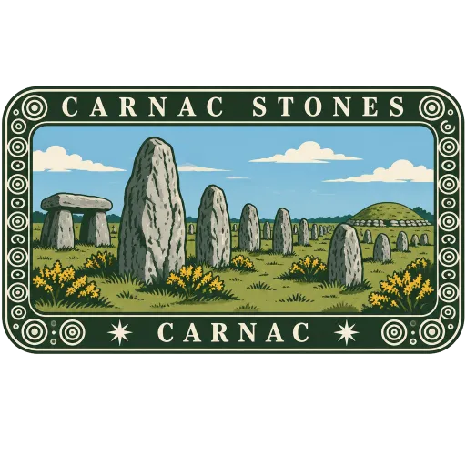 Carnac Stones travel stamp