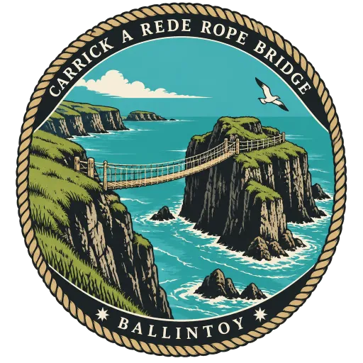 Carrick-a-Rede Rope Bridge travel stamp
