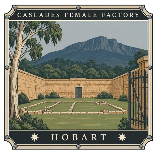 Cascades Female Factory travel stamp