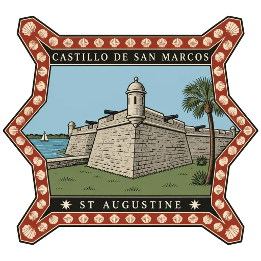Castillo de San Marcos travel stamp