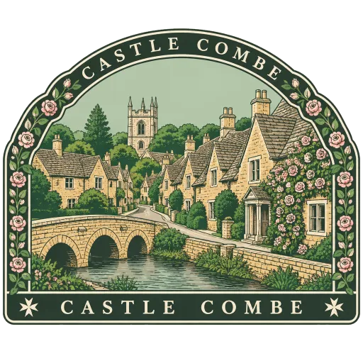 Castle Combe travel stamp