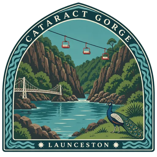Cataract Gorge travel stamp