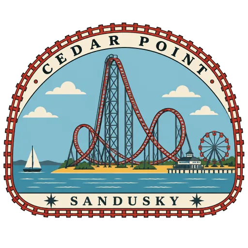 Cedar Point travel stamp