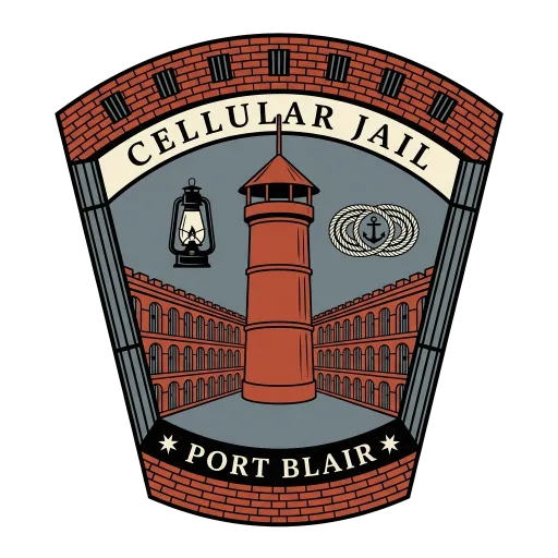 Cellular Jail travel stamp