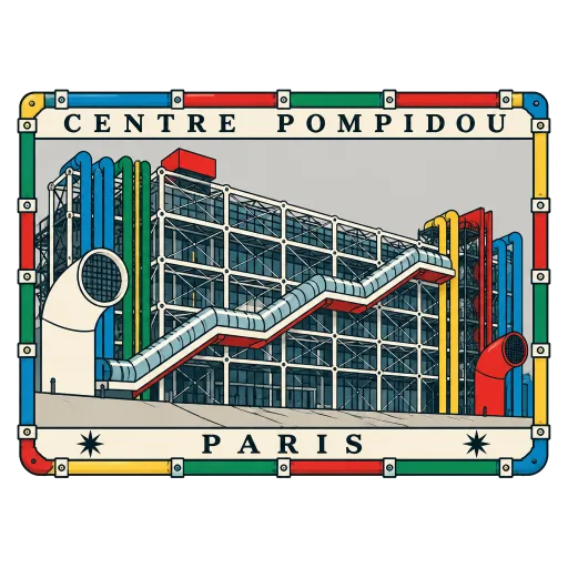 Centre Pompidou travel stamp