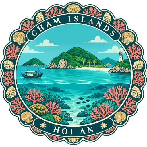 Cham Islands travel stamp