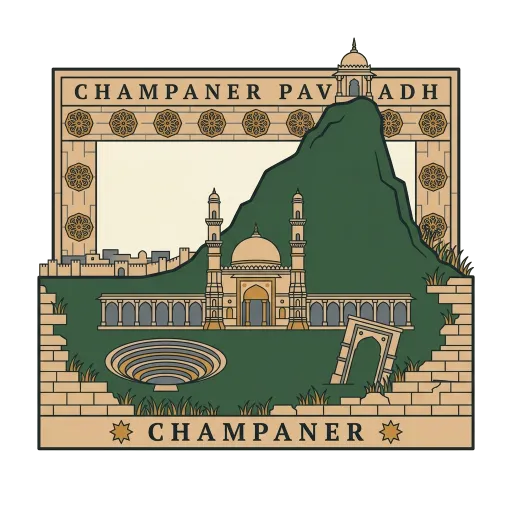 Champaner Pavagadh travel stamp