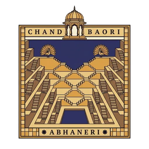 Chand Baori travel stamp