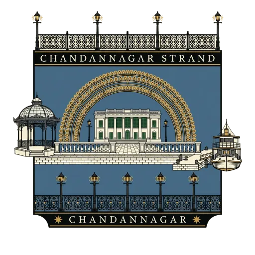 Chandannagar Strand travel stamp