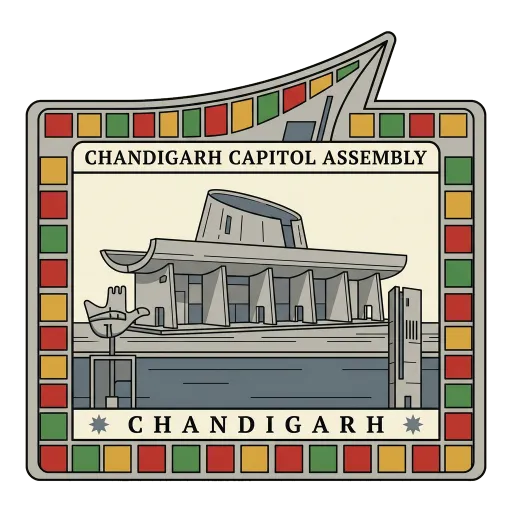 Chandigarh Capitol Assembly travel stamp