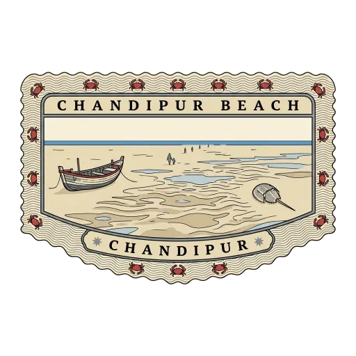 Chandipur Beach travel stamp