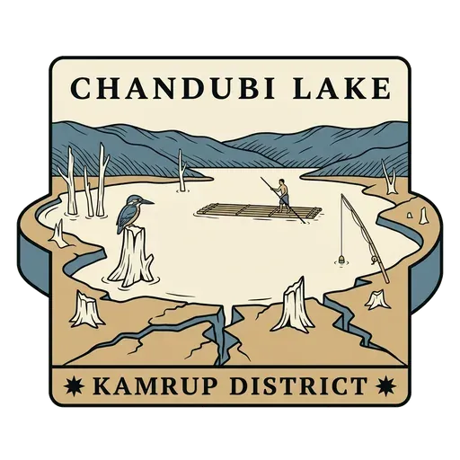 Chandubi Lake travel stamp
