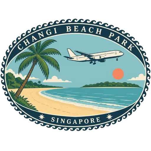 Changi Beach Park travel stamp
