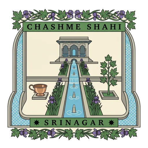 Chashme Shahi travel stamp