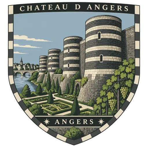 Château d'Angers travel stamp