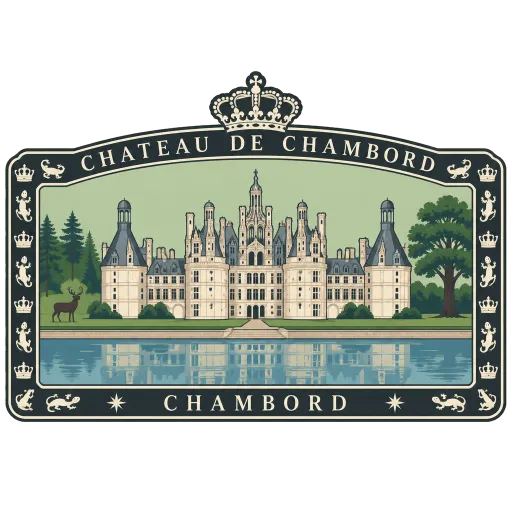 Château de Chambord travel stamp