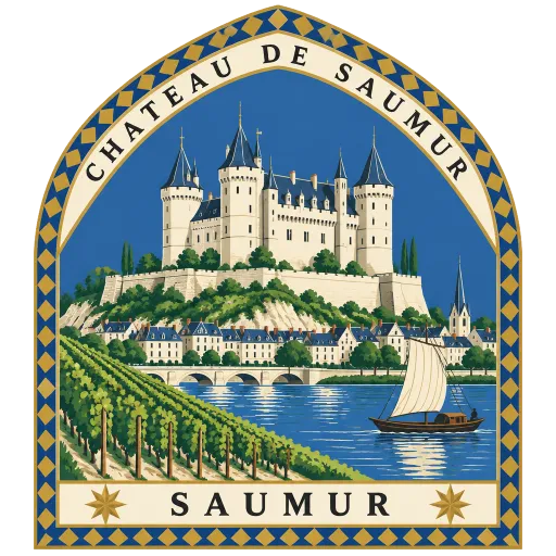Château de Saumur travel stamp