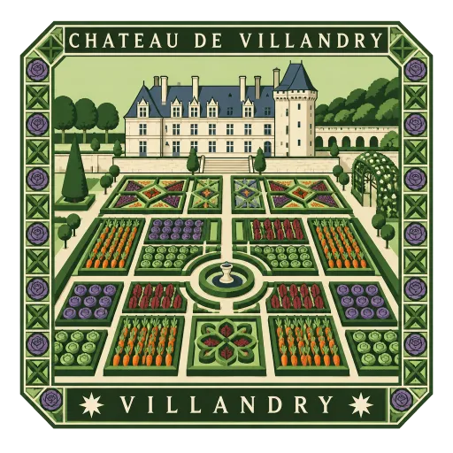 Château de Villandry travel stamp