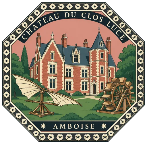 Château du Clos Lucé travel stamp
