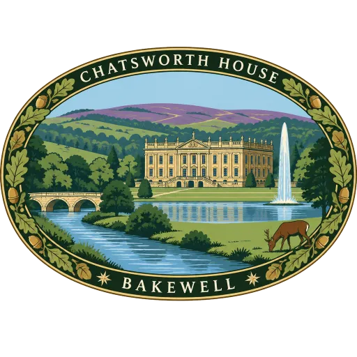 Chatsworth House travel stamp