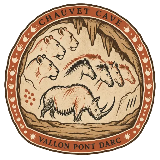 Chauvet Cave travel stamp