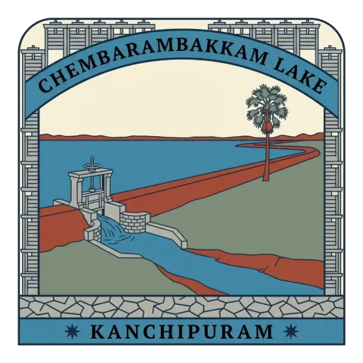 Chembarambakkam Lake travel stamp