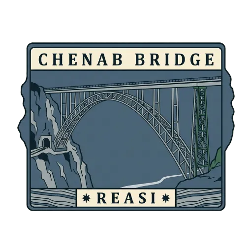 Chenab Bridge travel stamp