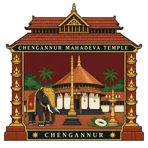 Chengannur Mahadeva Temple travel stamp