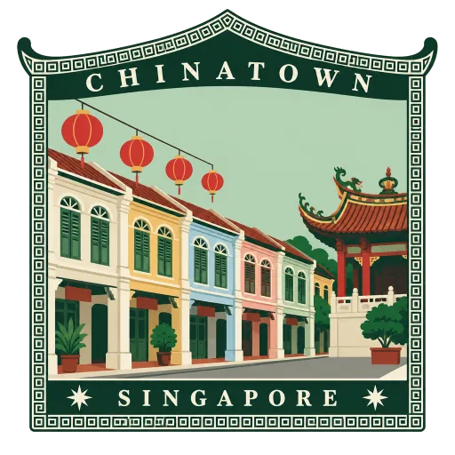 Chinatown travel stamp