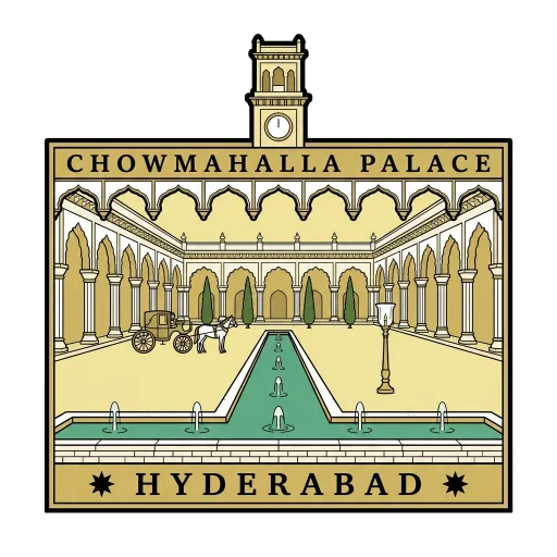 Chowmahalla Palace travel stamp