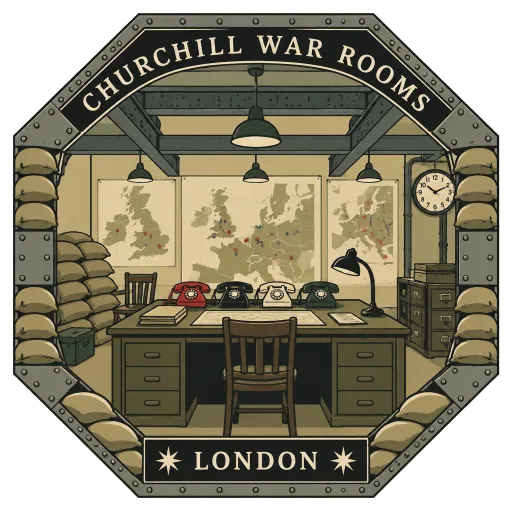 Churchill War Rooms travel stamp