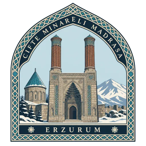 Çifte Minareli Madrasa travel stamp