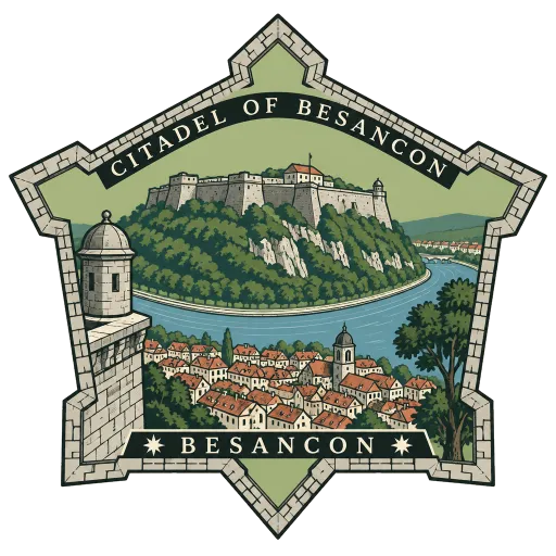Citadel of Besançon travel stamp