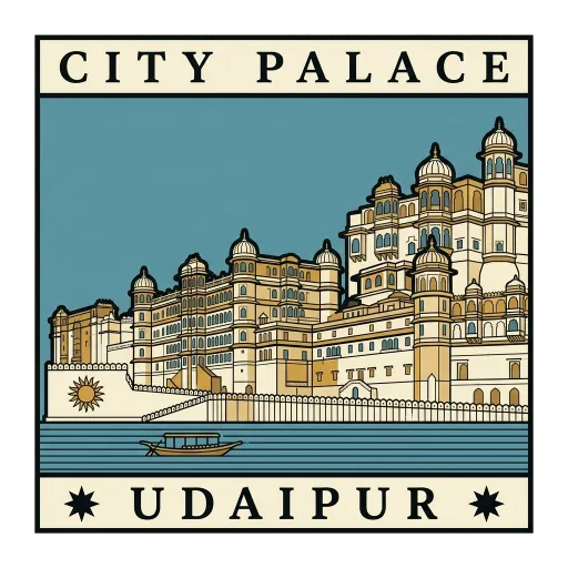 City Palace travel stamp